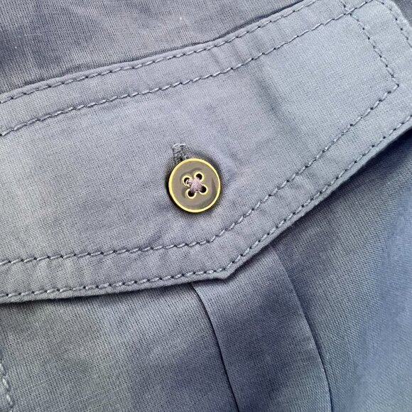 Tory Burch light blue cotton button down shirt size 12 - Picture 7 of 7